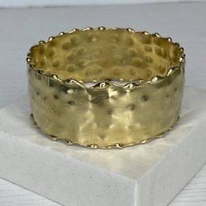 8.75" Hammered Brass Bangle Bracelet